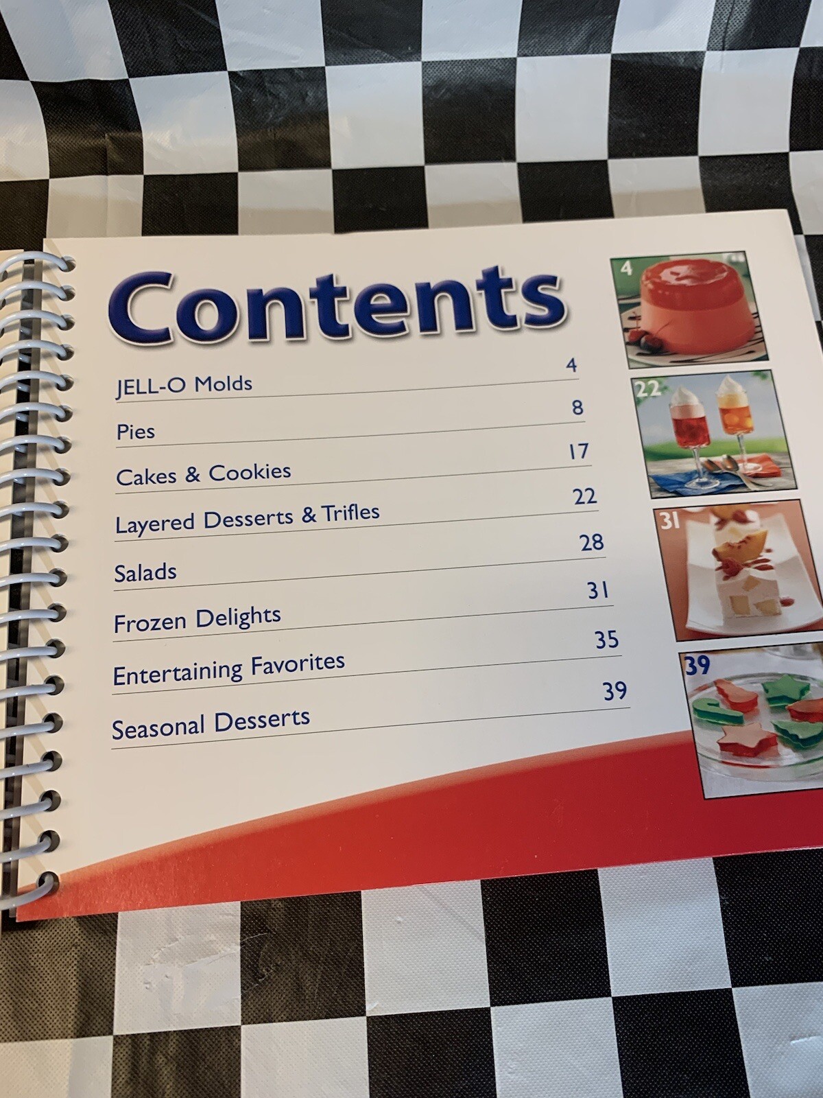 2007 JELL-O FAVORITE DESSERTS RECIPES Cookbook Spiral Spine 47 Pages