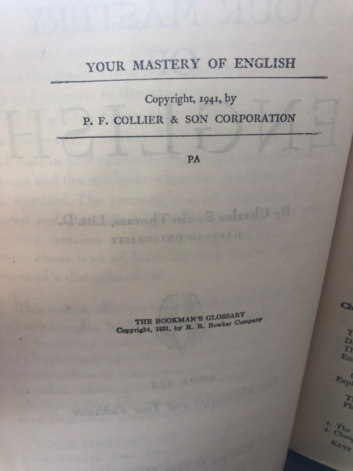 Your Mastery of English 5 Vol set by Charles Swain Thomas Harvard University
