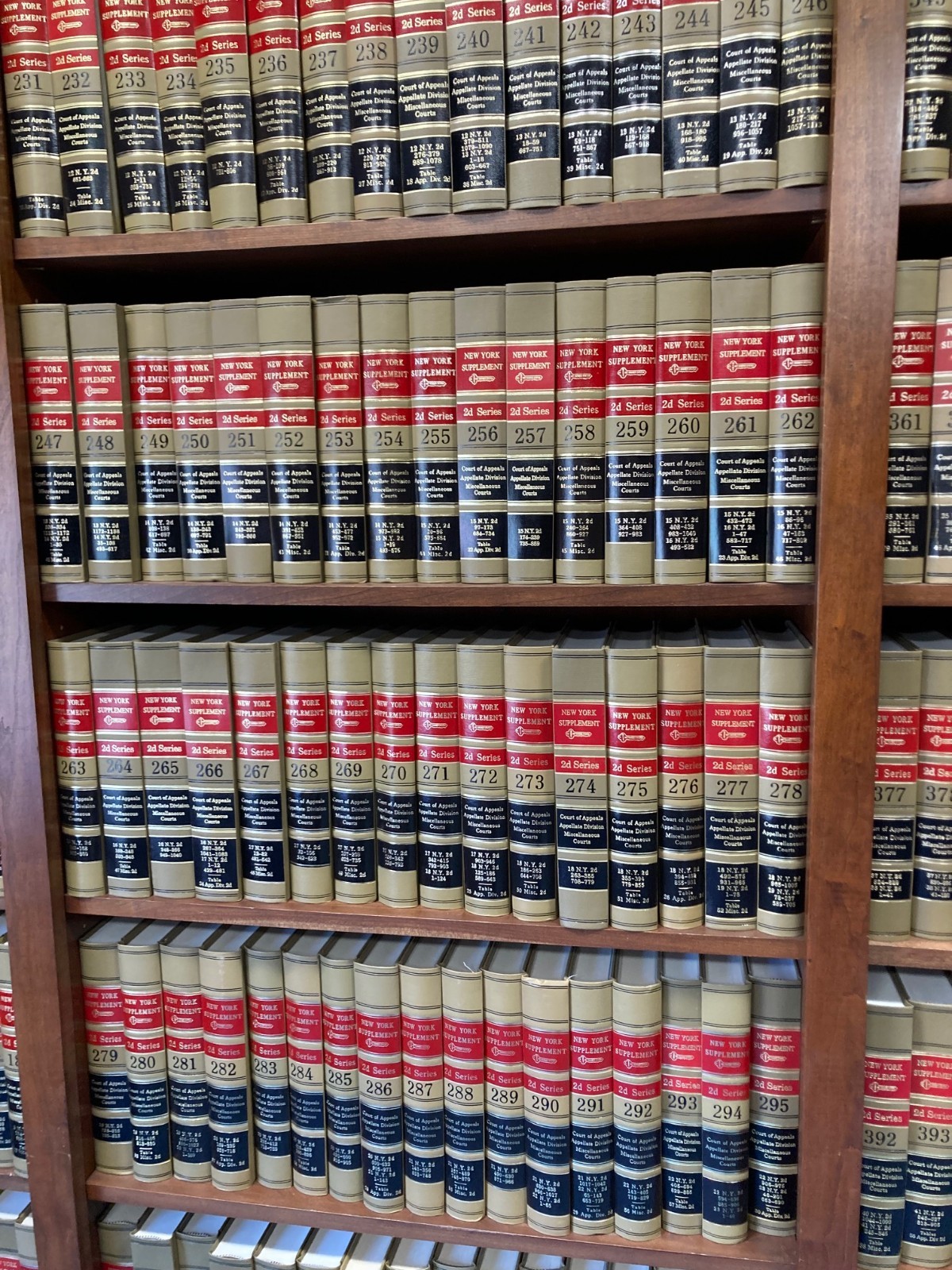 HUGE lot of New York Supplement 2d Law books. 840+ books-1953 HC $1.25 each book