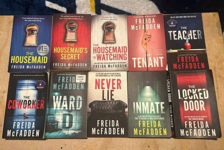 Freida McFadden Lot Of 10 PB Housemaid Trilogy Tenant Ward D Inmate Never Lie