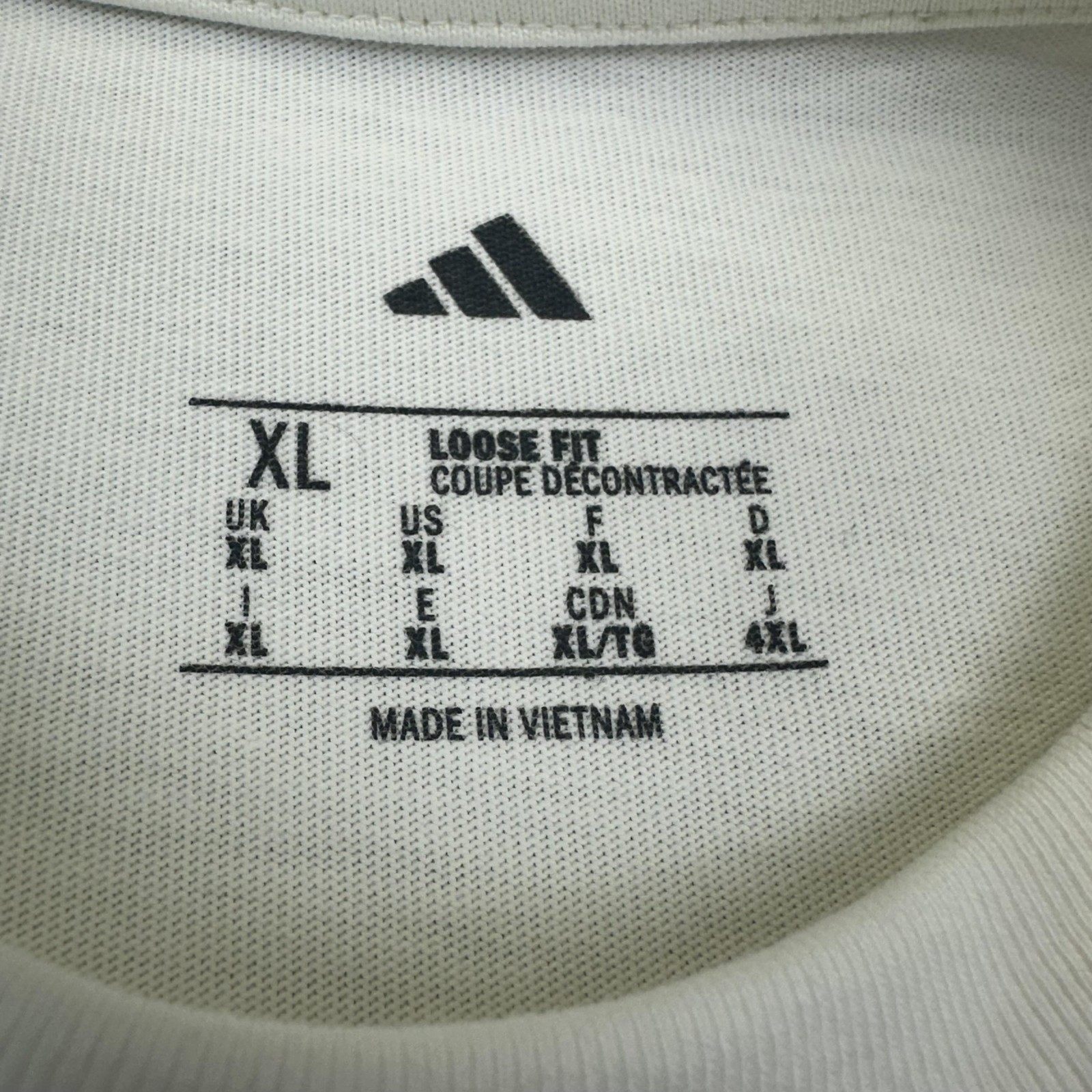 Adidas Shirt Men XL Off White MT Lens Pocket Graphic Loose Fit Cotton Basketball