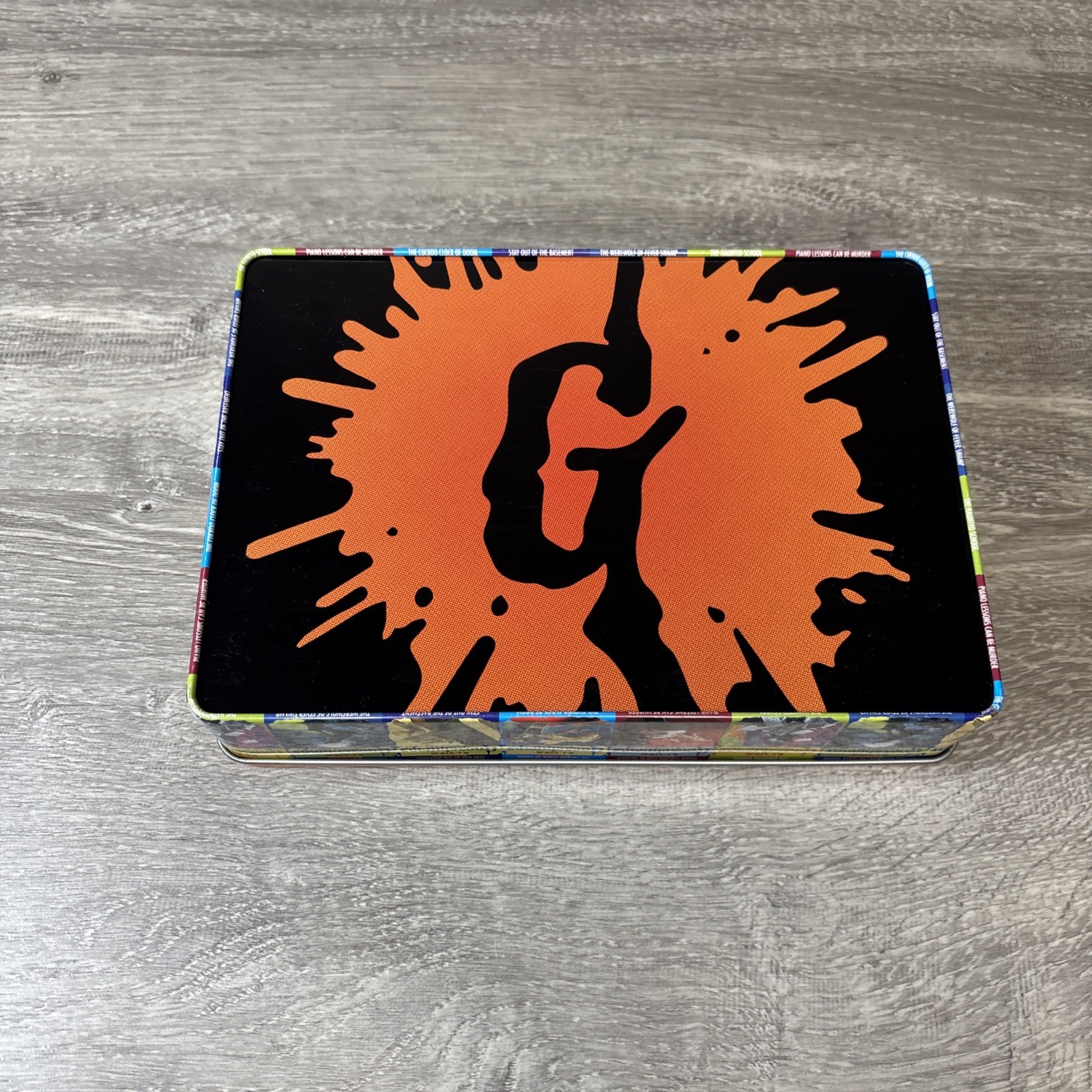 Goosebumps Fear Limited Edition Collectible Tin ORANGE 5 Book All First Printing
