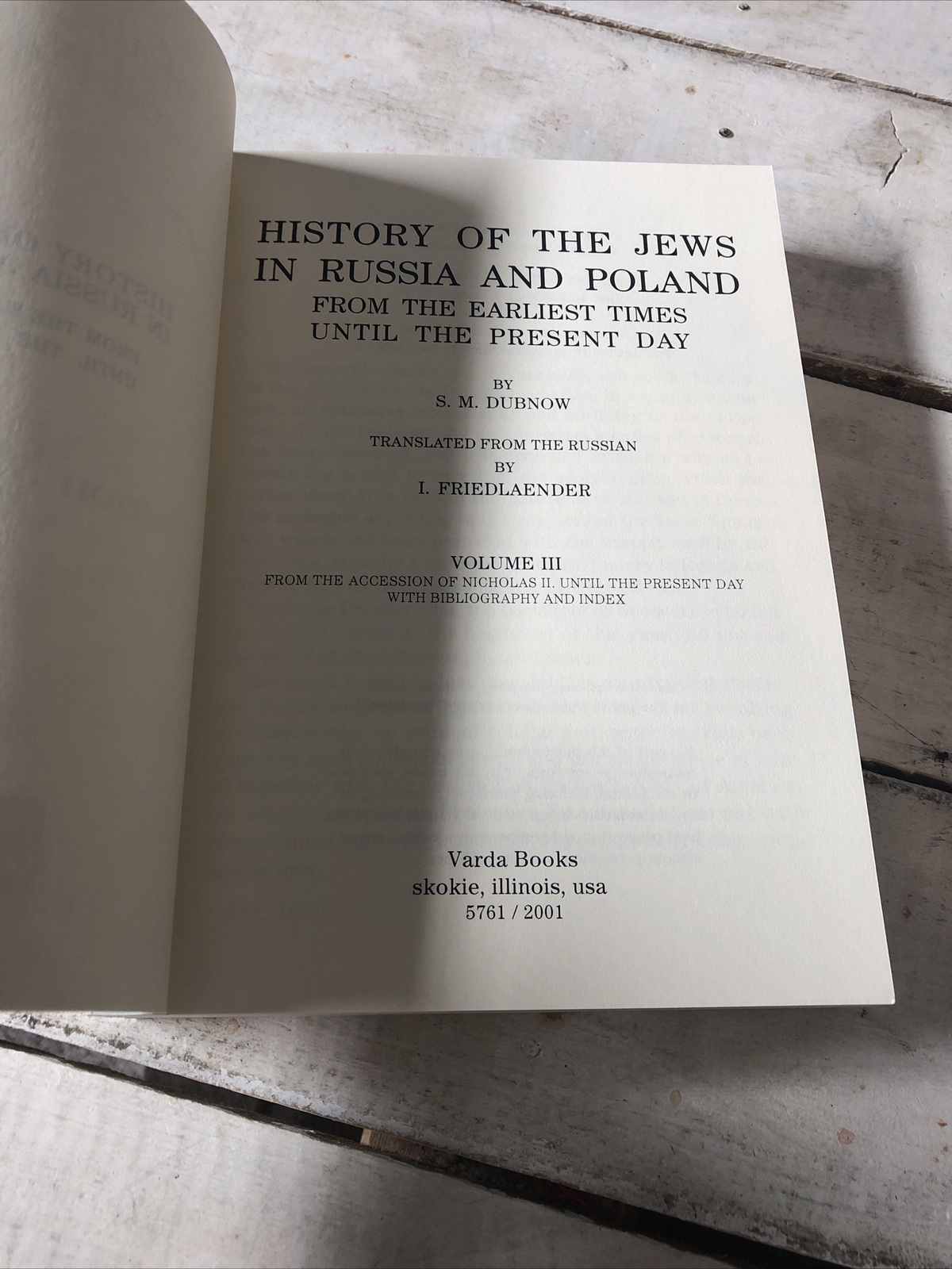 History of the Jews in Russia and Poland : From the Accession of Nicholas II