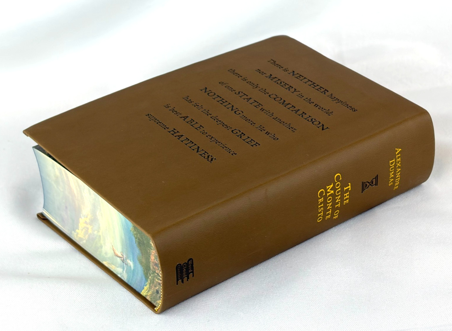 THE COUNT OF MONTE CRISTO by Alexandre Dumas Faux Leather Sprayed Edges Classic