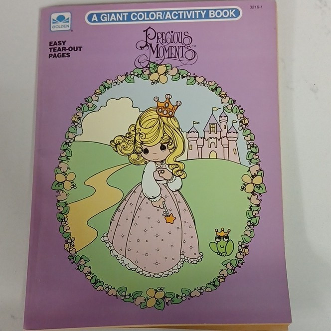 Golden Precious Moments Giant Coloring & Activity Book PB 1991 Ages 4-8