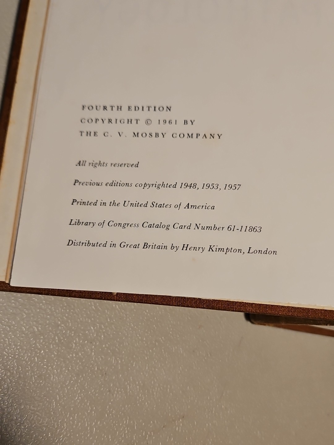 Pathology by W.A.D. Anderson 4th Edition HC Mosby 1961