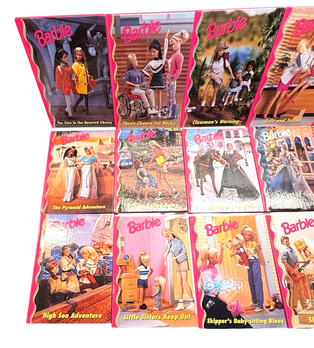 Lot of 18 Vintage Barbie & Friends Book Club Grolier Hardcover Books 90s Mattel