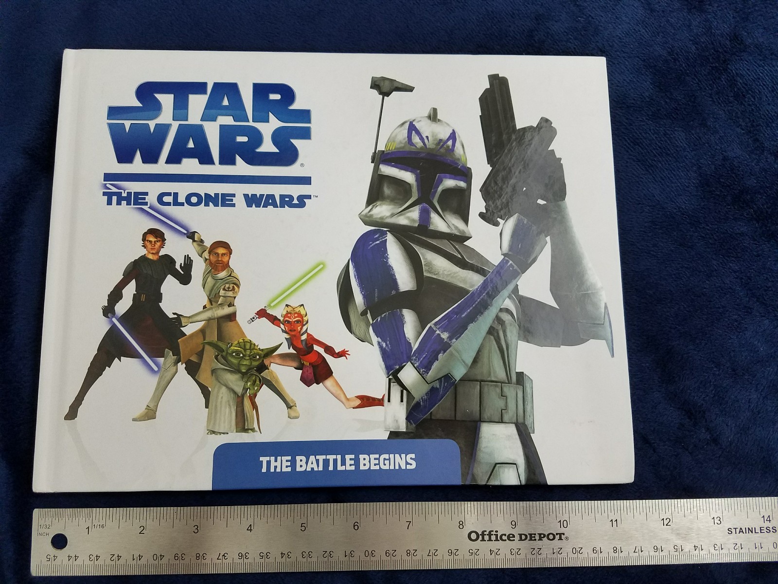 Star Wars the Clone Wars the battle begins hardback children’s book 11 by 8.5 in