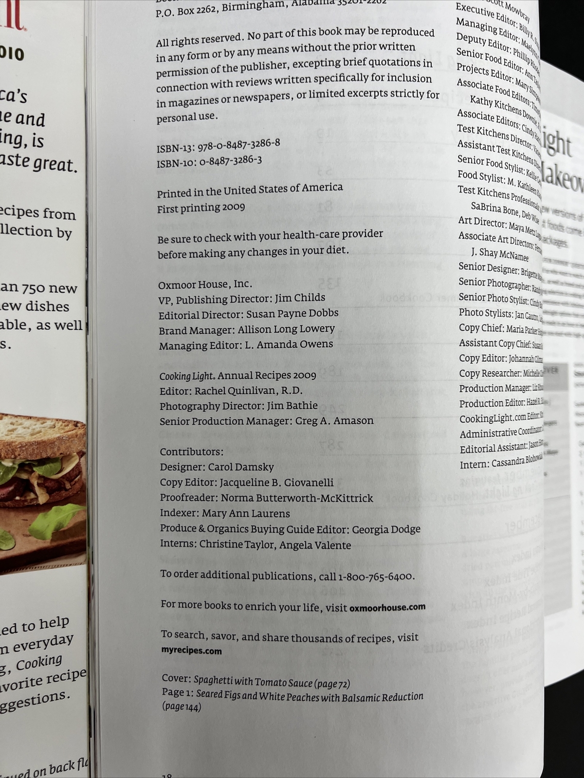 Cooking Light Annual Recipes 2010 A Year’s Worth of Cooking Cookbook