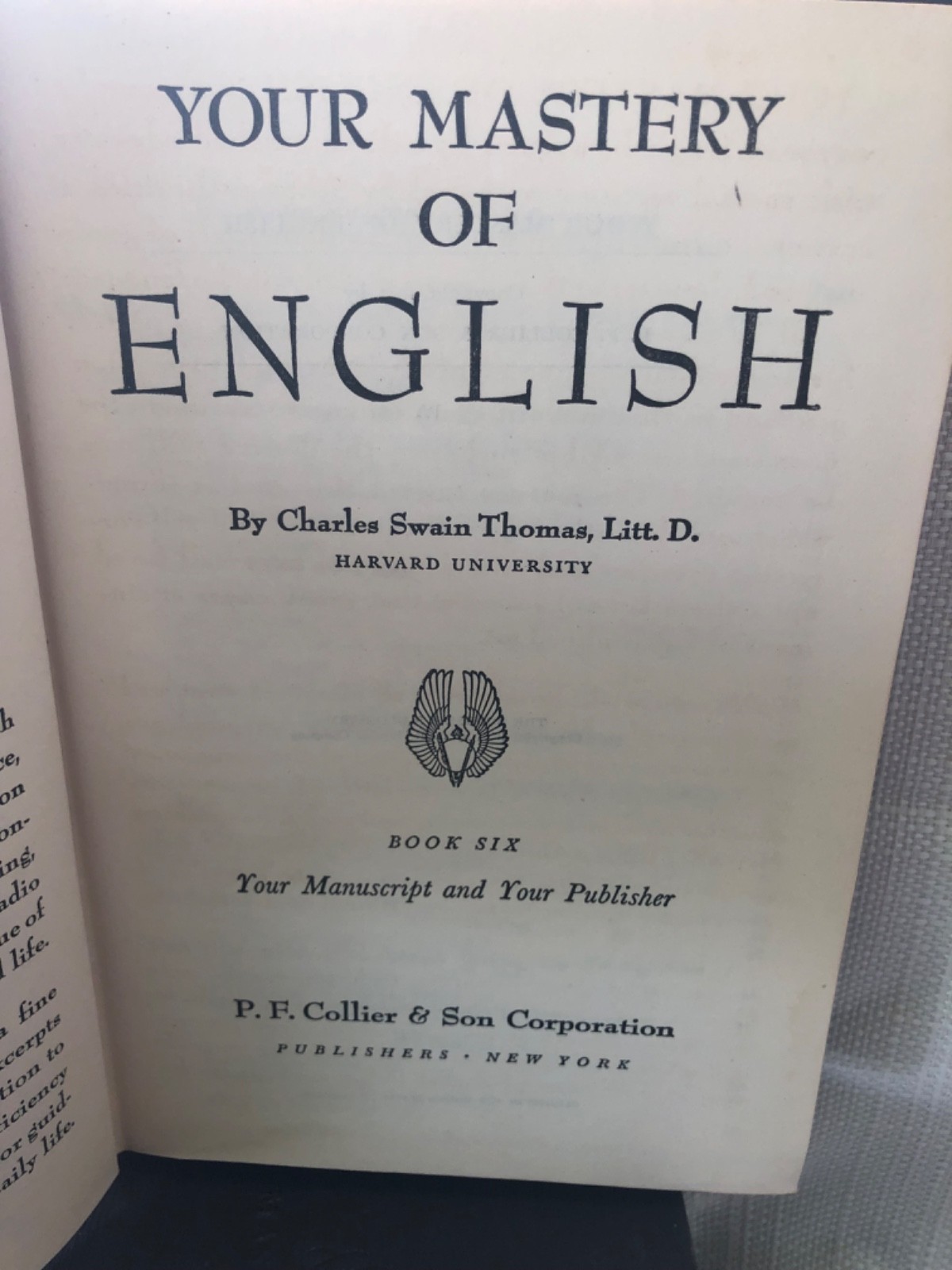 Your Mastery of English 5 Vol set by Charles Swain Thomas Harvard University