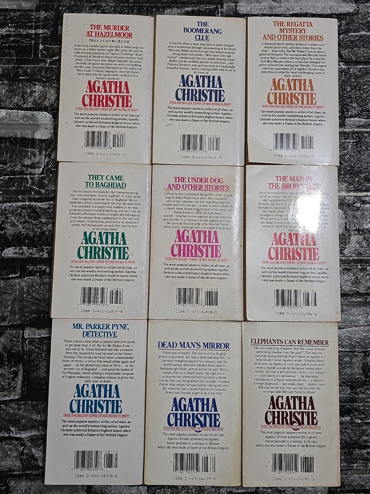 30 Vtg Agatha Christie Mystery Paperback Book Lot Hercule Poirot Berkley Bantam