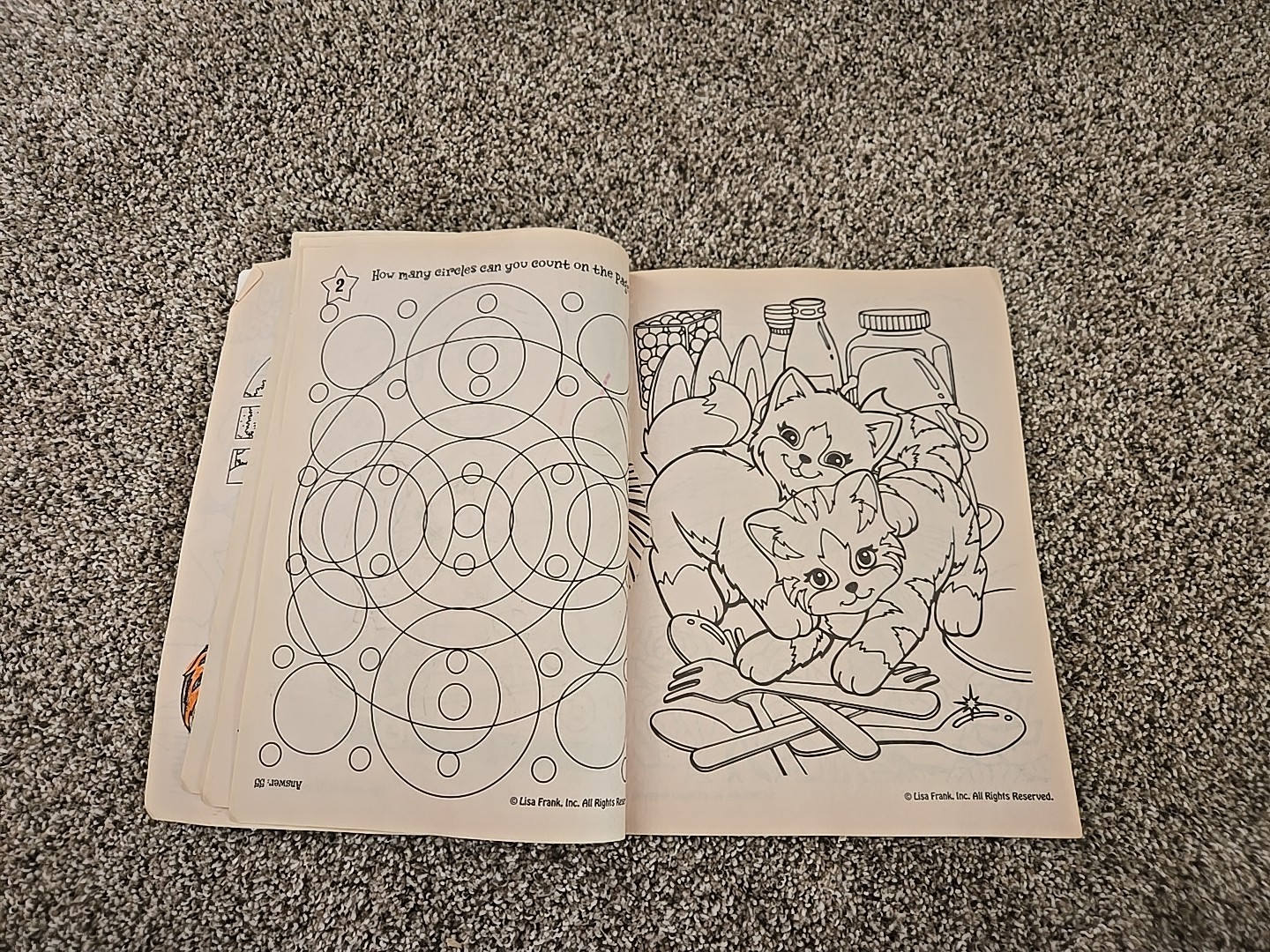 LISA FRANK Activity Coloring Book Carousel Fun Unicorn VTG 2000s Y2K Retro Kids