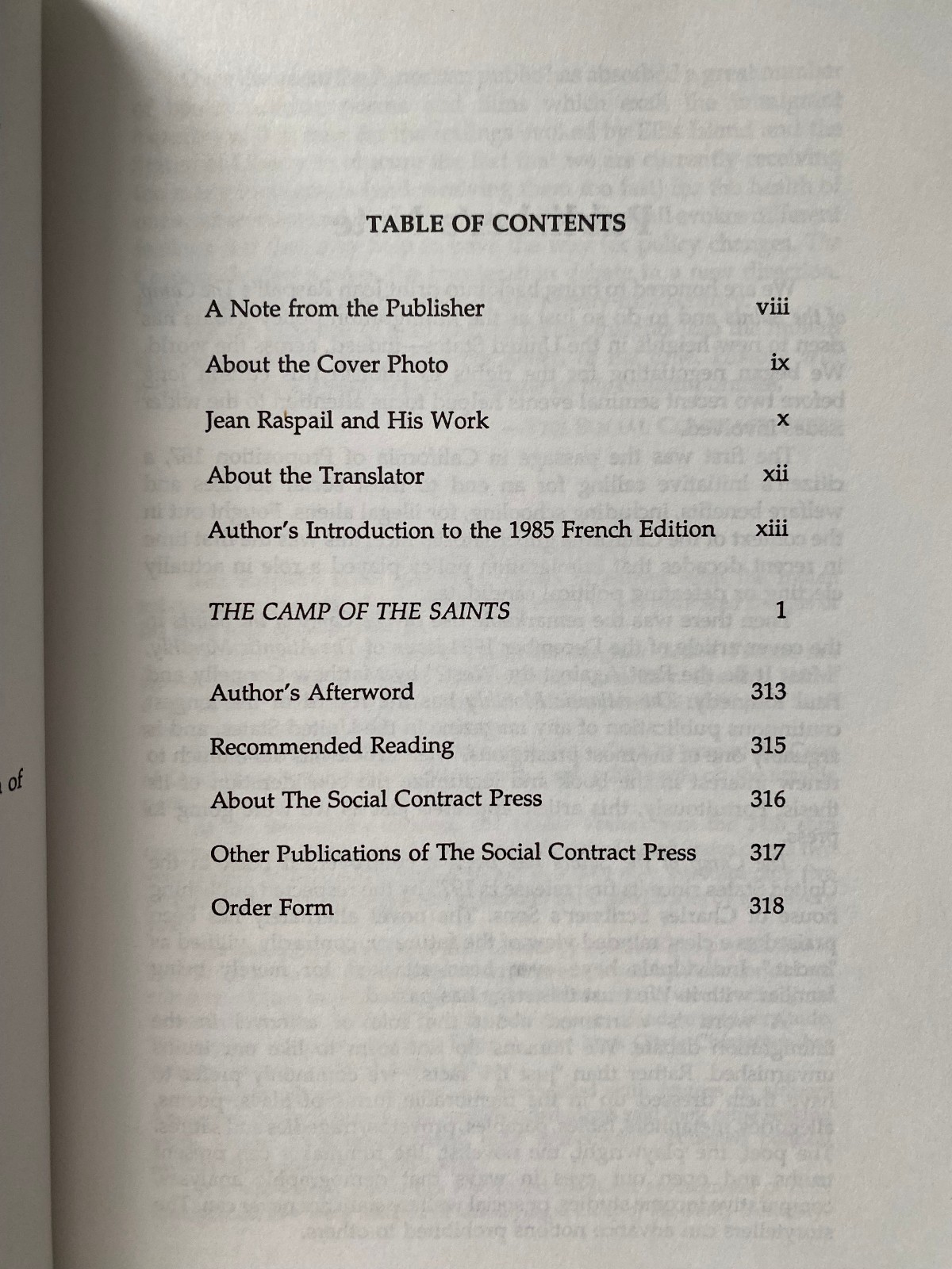 The Camp of the Saints Jean Raspail (English Paperback) Social Contract Edition