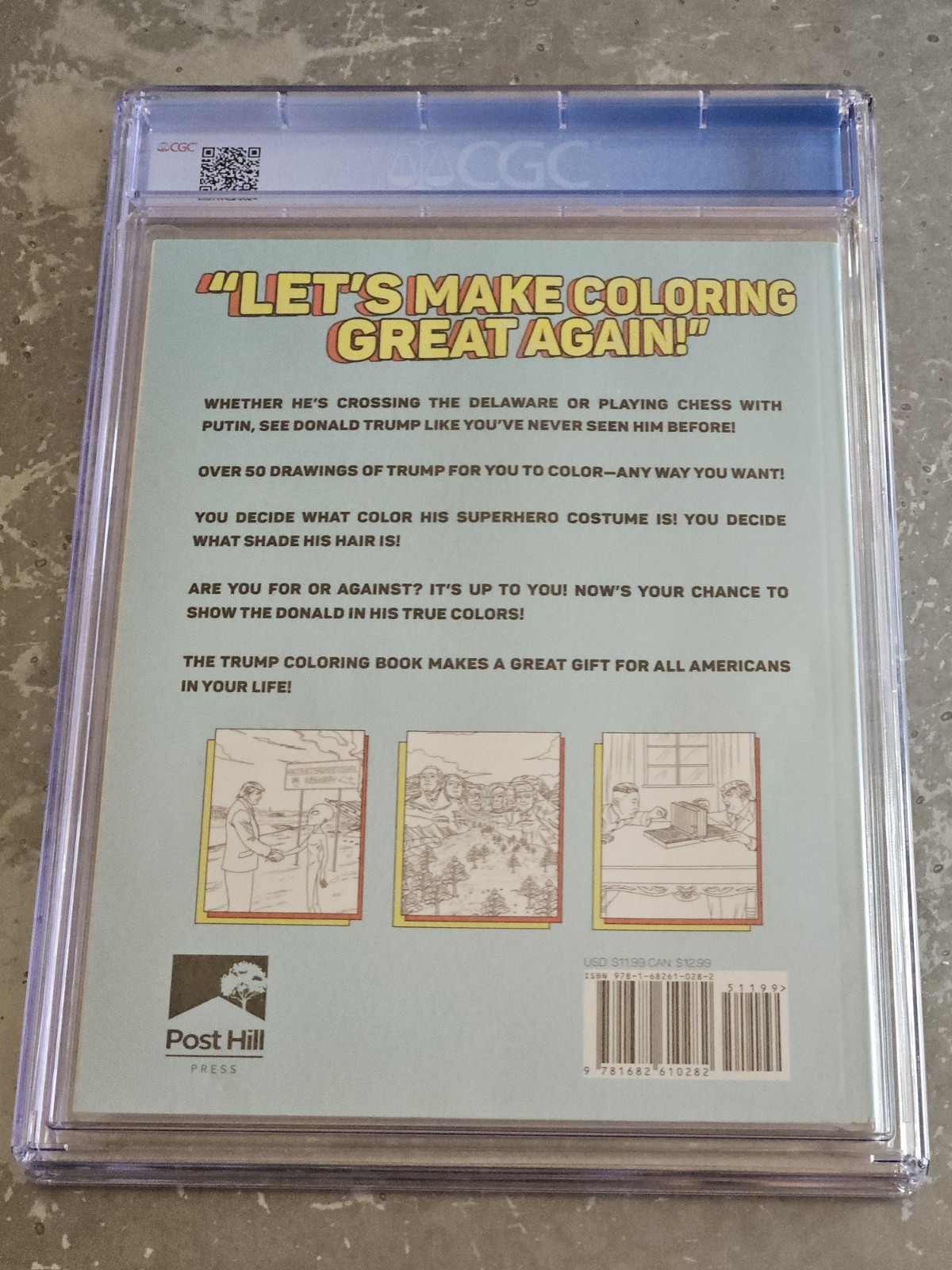🇺🇸President DONALD TRUMP CGC 8.5 – Coloring Book 2015 – Superman Magazine Time