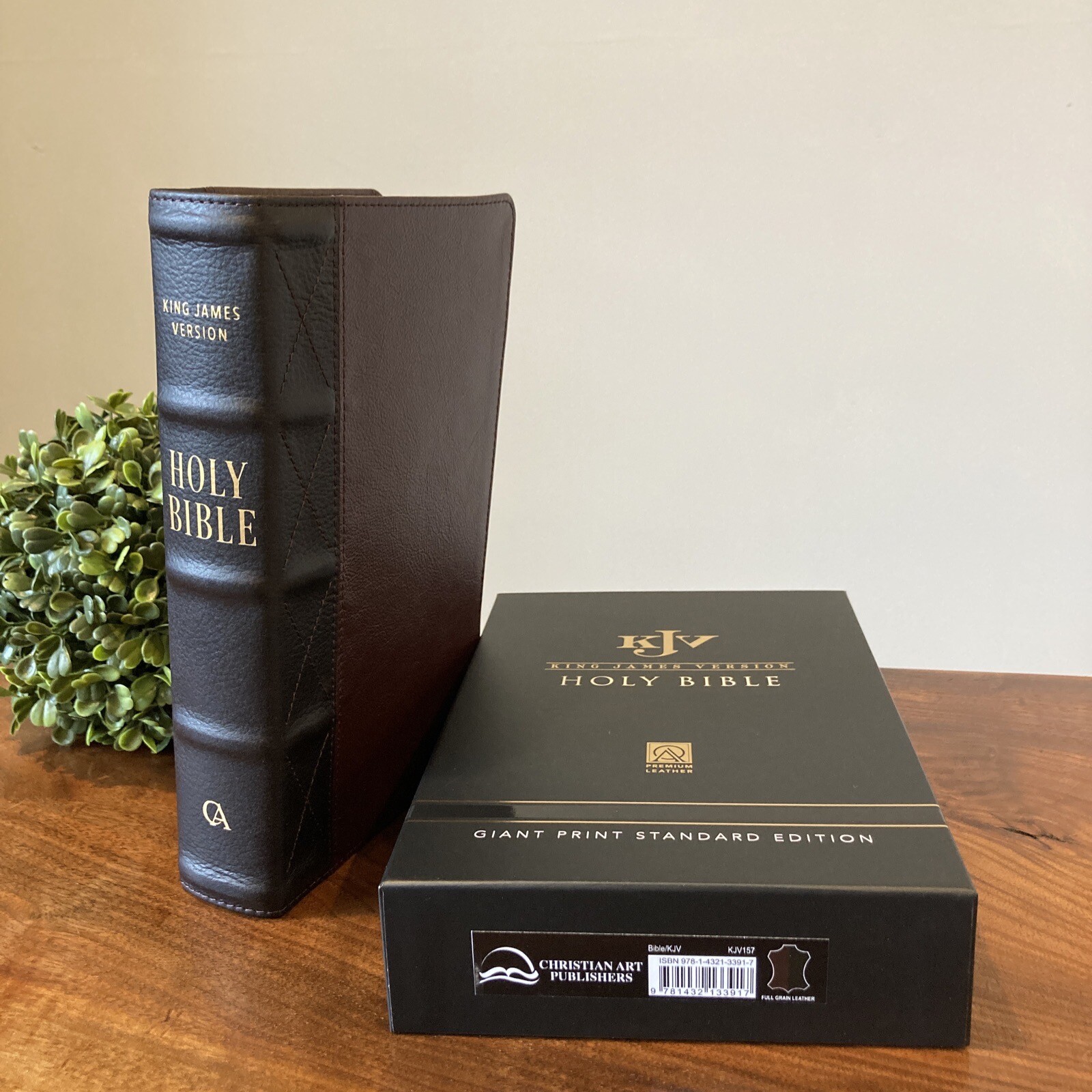 Buffalo-hide Genuine Leather ~ KJV Giant/Large Print Bible Thumb-Index