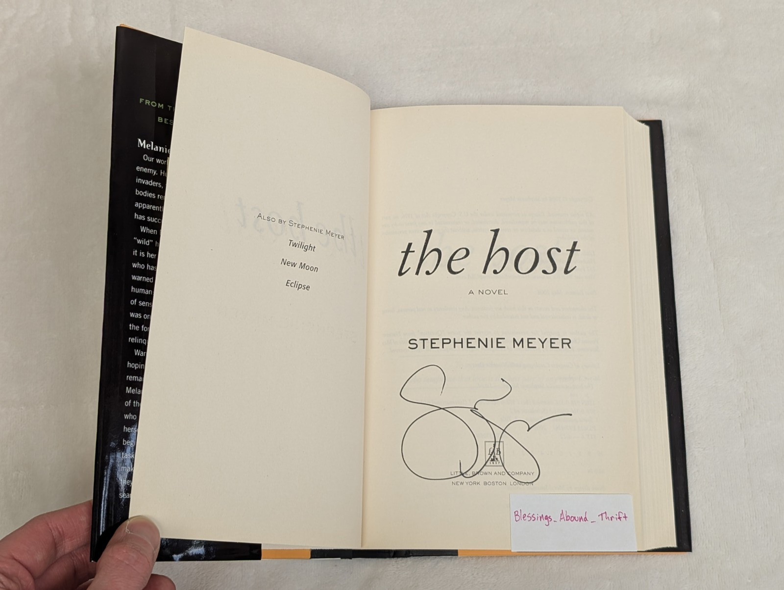 NEW The Host SIGNED Stephenie Meyer 1st Edition 1st Print HC DJ NEW