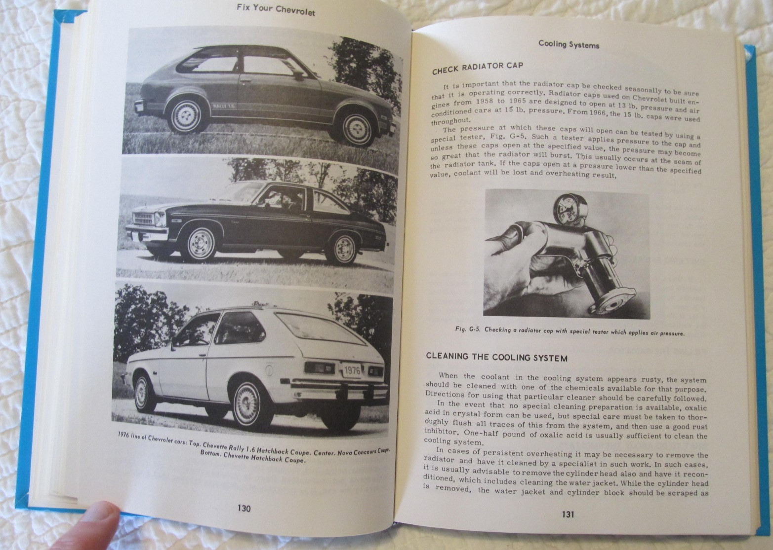 Book: FIX YOUR CHEVROLET V8 & V6 1975 To 1966 Bill Toboldt, hardcover, 368 pages