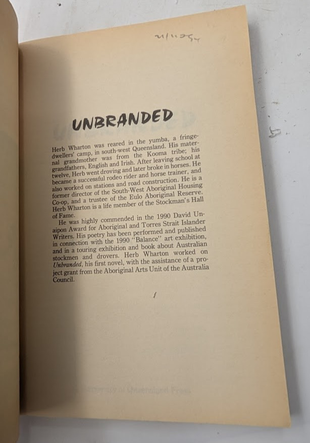 Unbranded Herb Wharton PB 1992 Aboriginal Stories Australia Indigenous Literatur