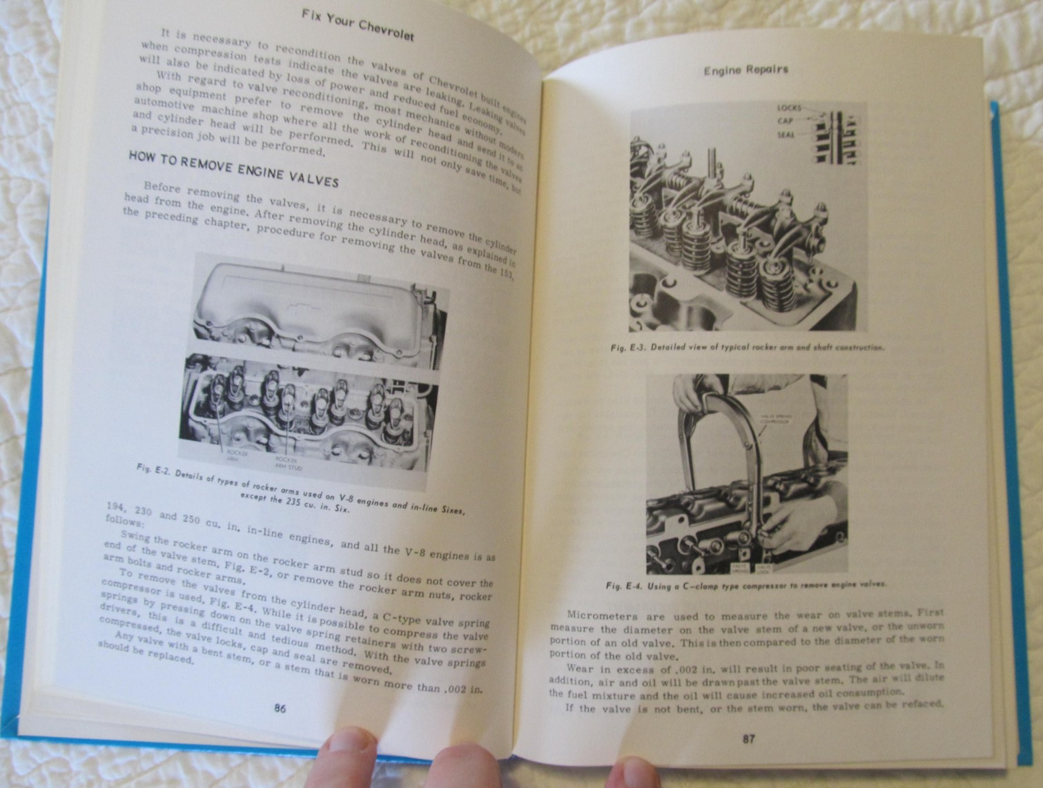 Book: FIX YOUR CHEVROLET V8 & V6 1975 To 1966 Bill Toboldt, hardcover, 368 pages
