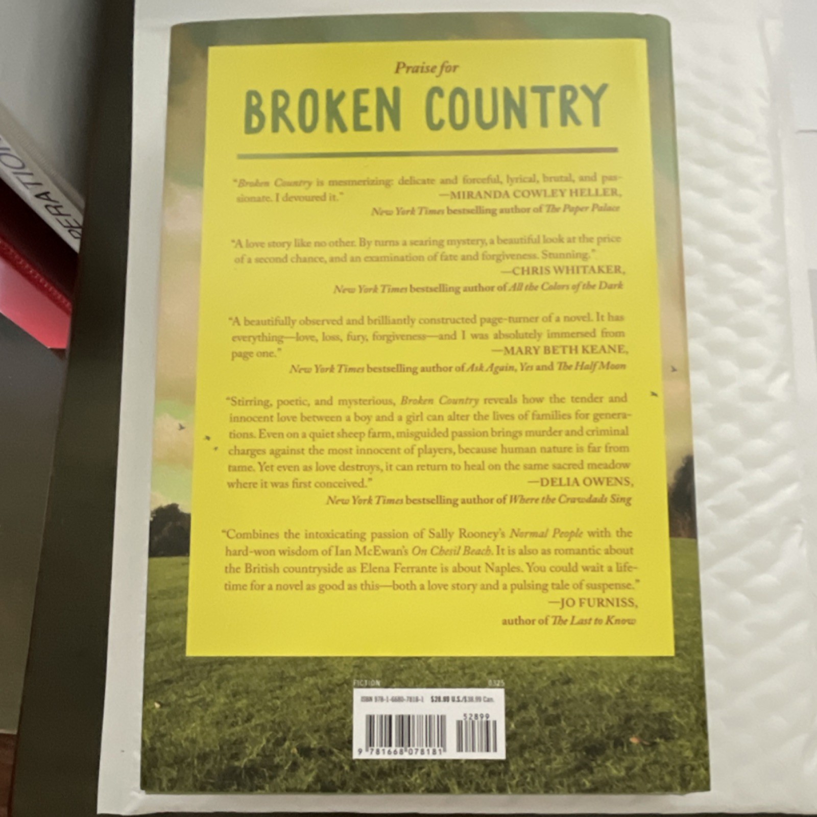 Broken Country by Clare Leslie Hall, Hardcover, Picador, Reese’s Book Club