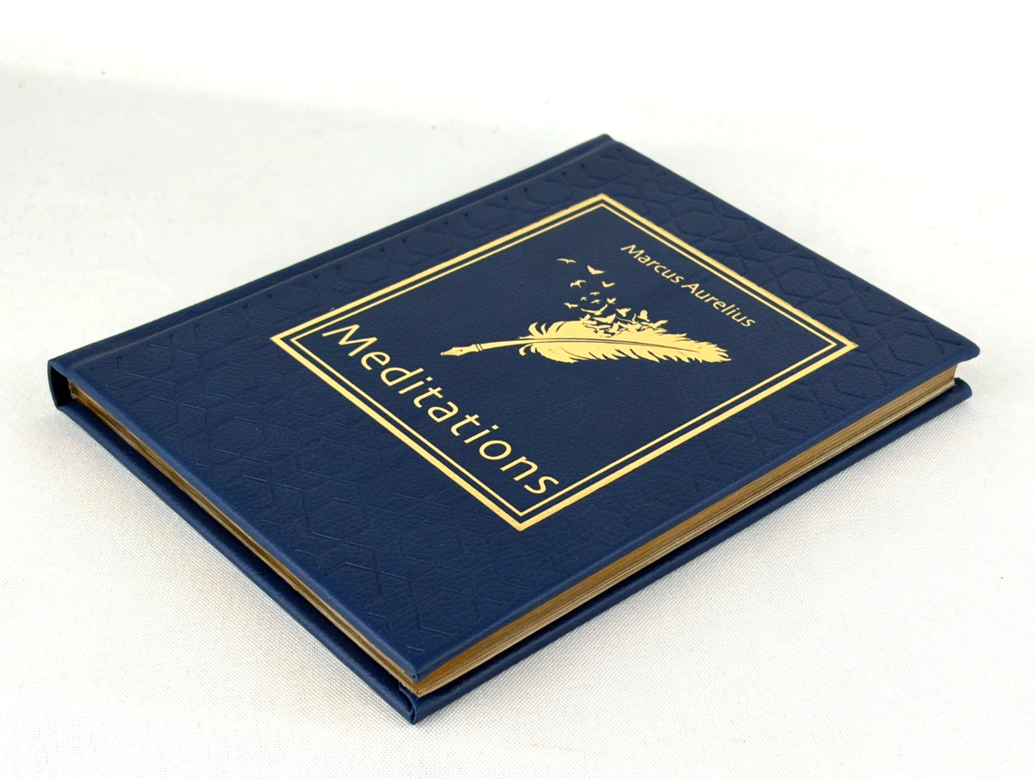 MEDITATIONS Marcus Aurelius (8″x6″) George Long Deluxe Faux Leather Bound Gilded