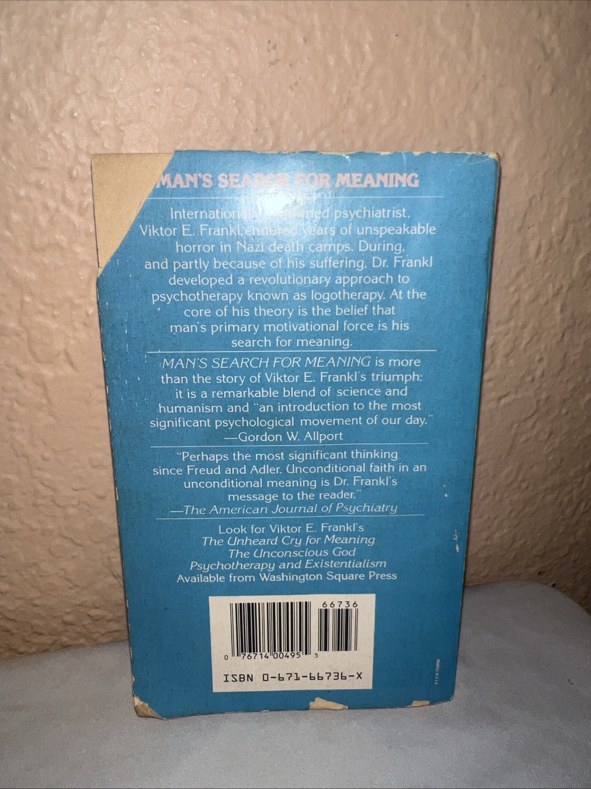 Viktor E Frankl Mans Search For Meaning Revised & Updated Paperback 1985