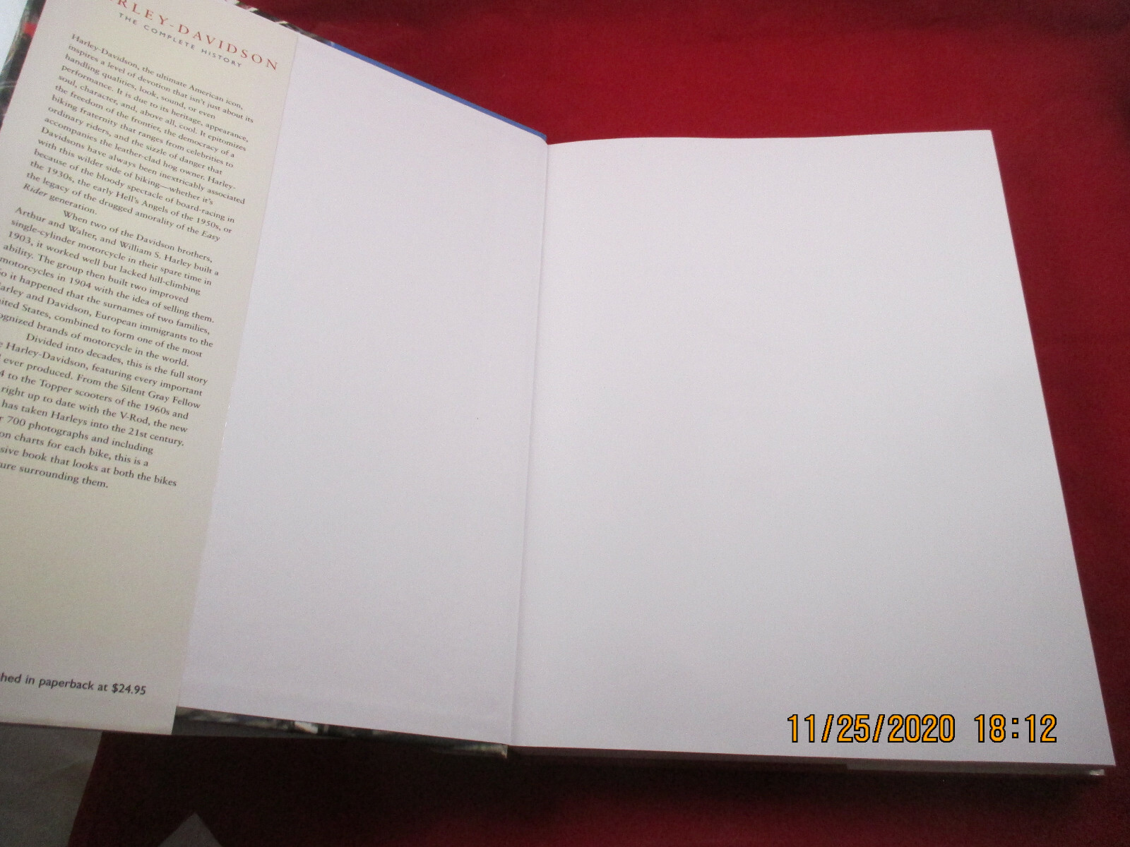 Harley Davidson Motorcycle the Complete History 448 pages HC Book