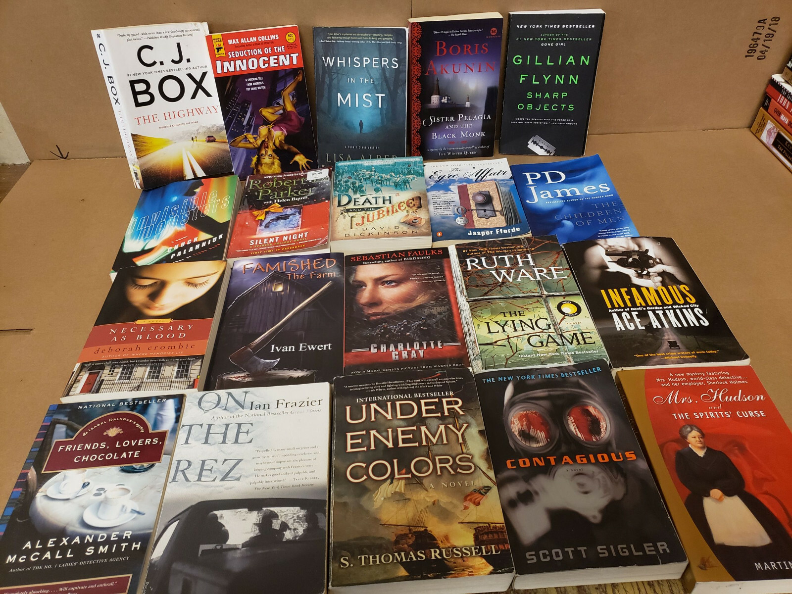 Lot of 10 Pounds Mystery Large Trade Paperback Books Suspense Thriller Crime MIX