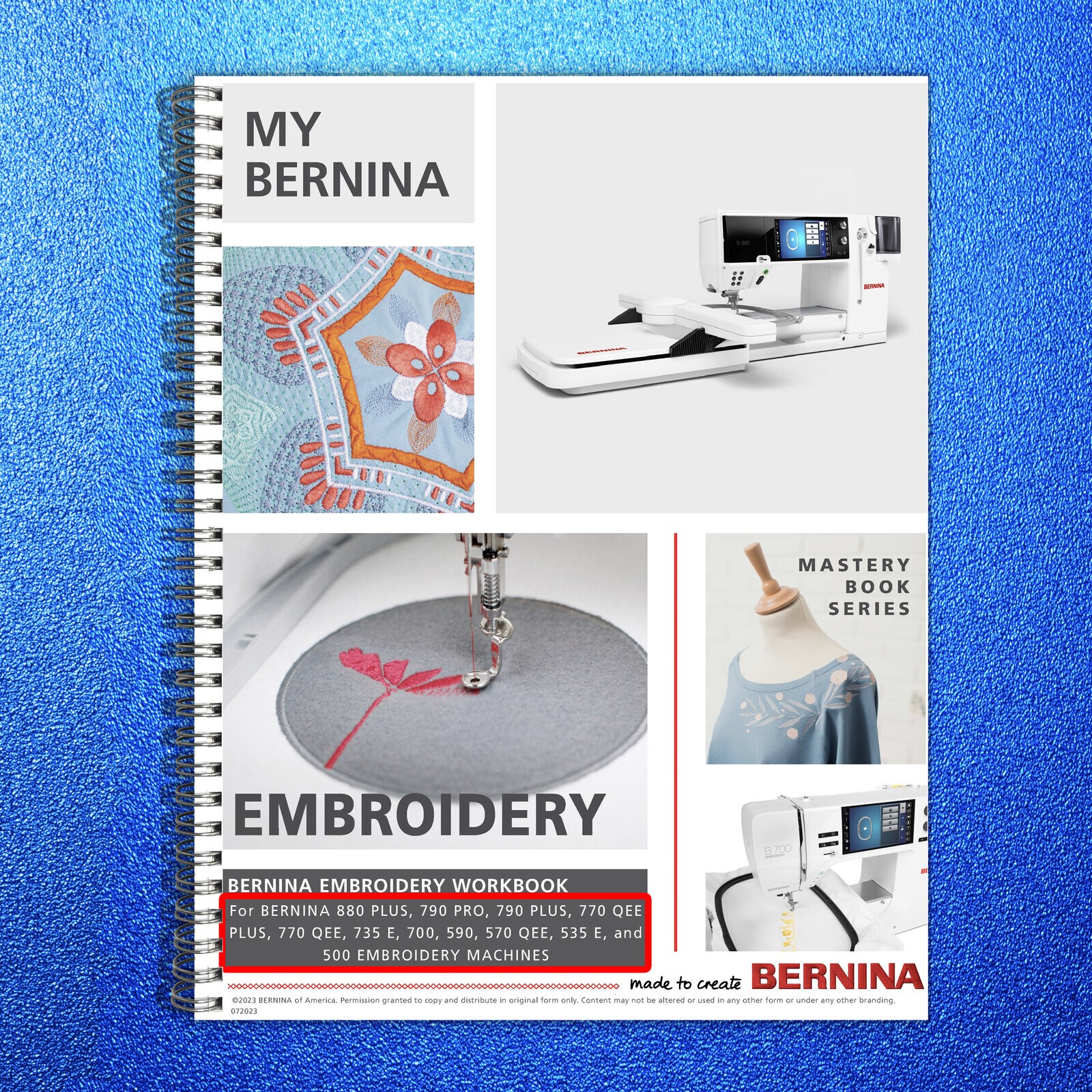 BERNINA Mastery Workbook Set Embroidery, Sewing, Presser Feet 880 790 770 500…