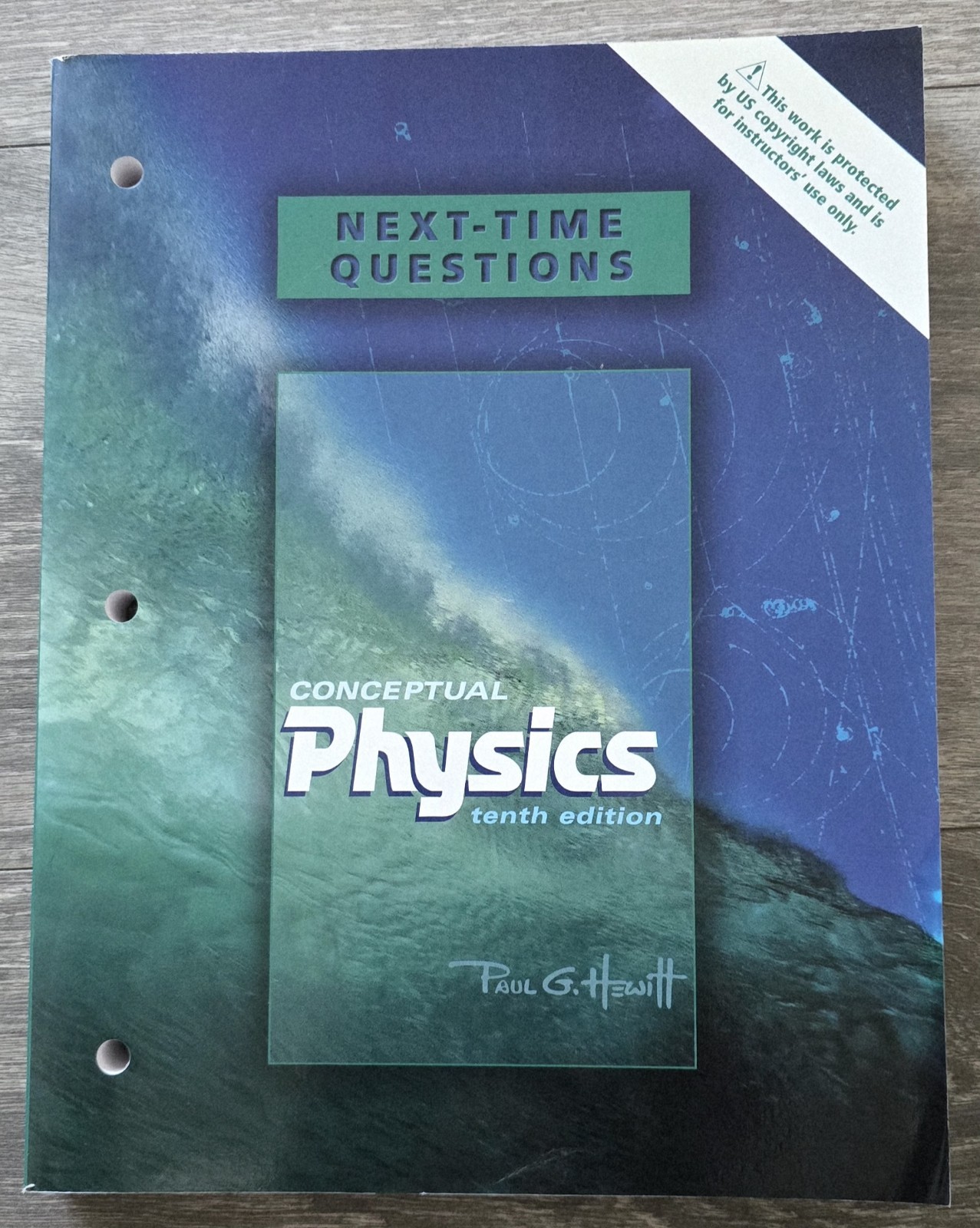 Next-Time Questions Conceptual Physics Instructors Copy