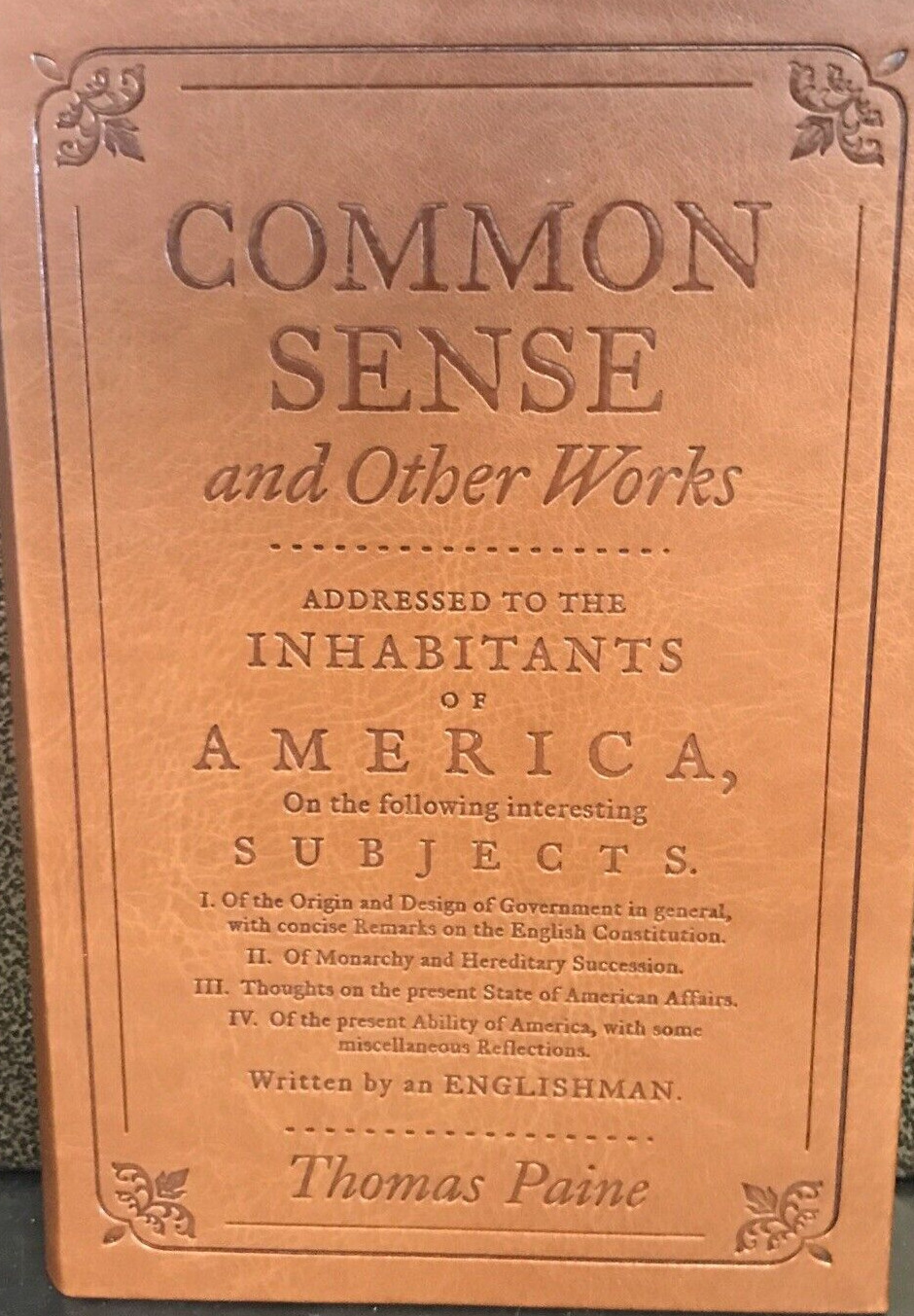 ❤️COMMON SENSE FEDERALIST PAPERS CONSTITUTION 3 SET Faux Leather Collectable NEW