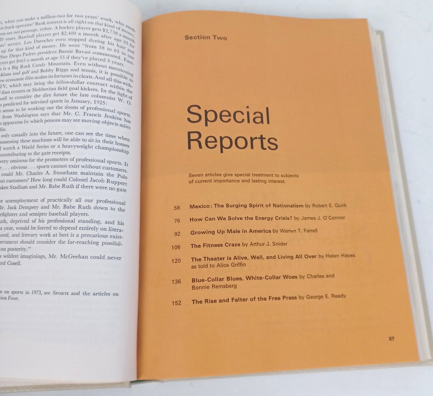 Vtg The World Book Yearbook 1974 Review of Events of 1973 Hard Cover 608 Pages
