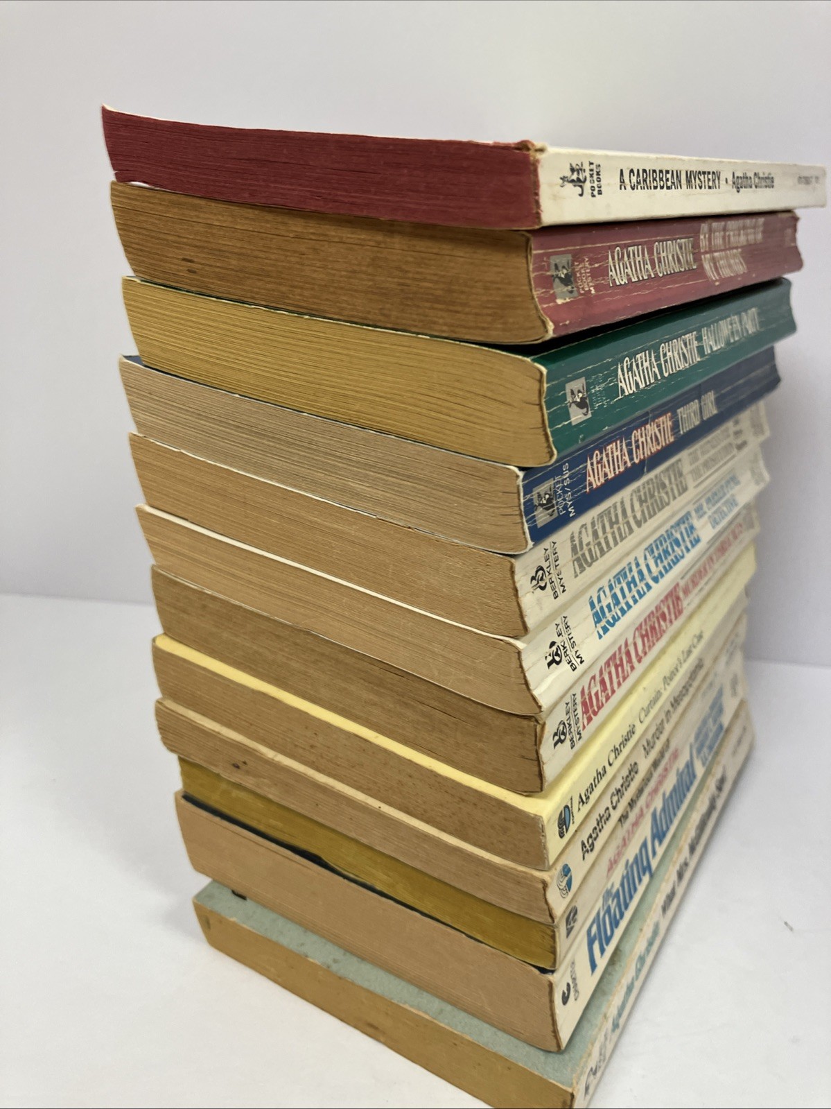 Vintage Agatha Christie Murder Mysteries Poirot Miss Marple (Lot of 12 MMPBs)