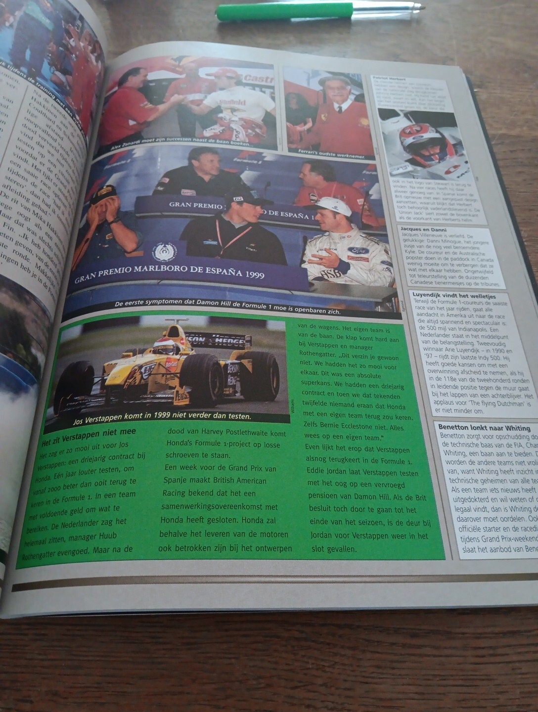 FORMULA I BOOK 1999. DUTCH LANGUAGES. 176 PAGES