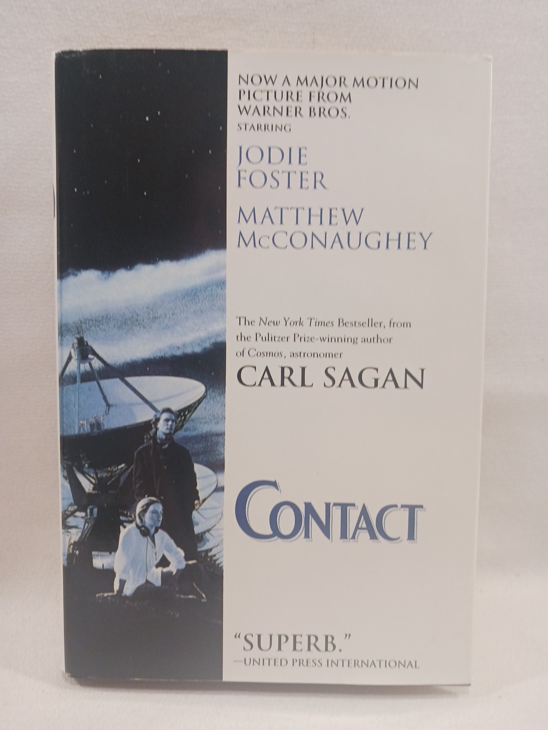 Contact Carl Sagan Movie Novelization Tie-In Book Club Edition DJ HARDCOVER VGC