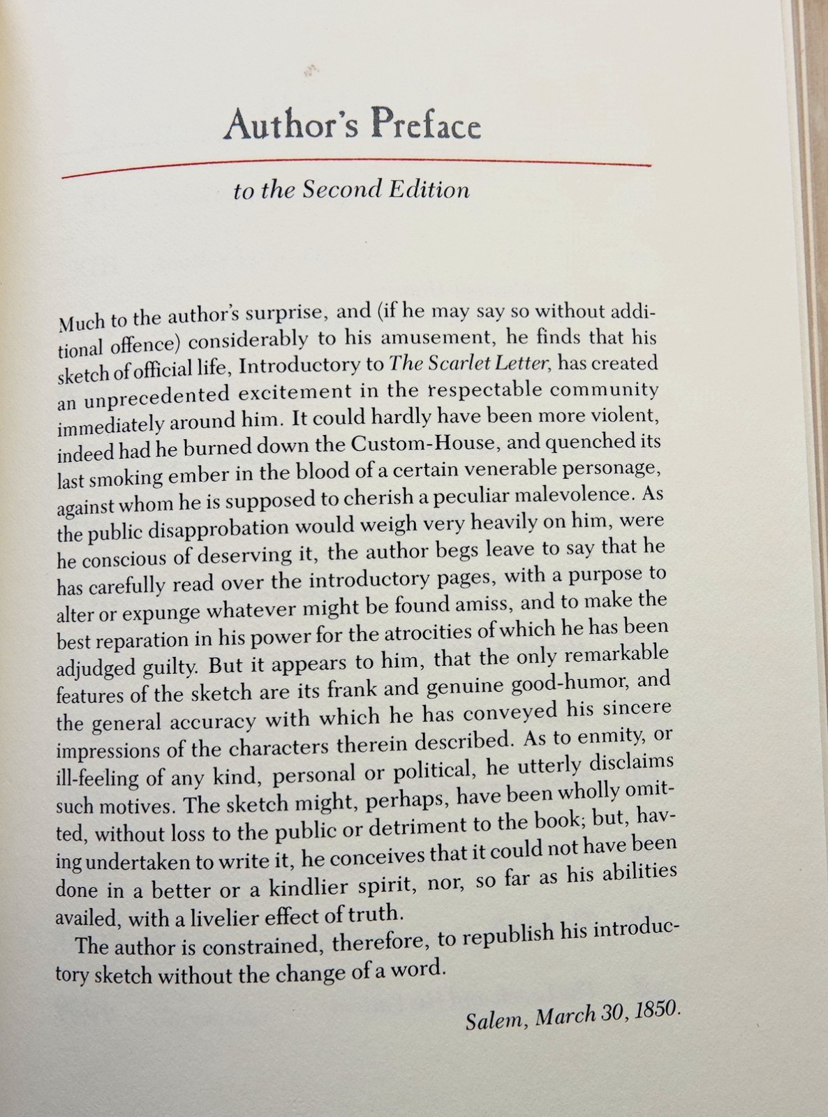 THE SCARLET LETTER BY NATHANIEL HAETHORNE, OXFORD UNIV PRESS 1979 LEATHER BOUND