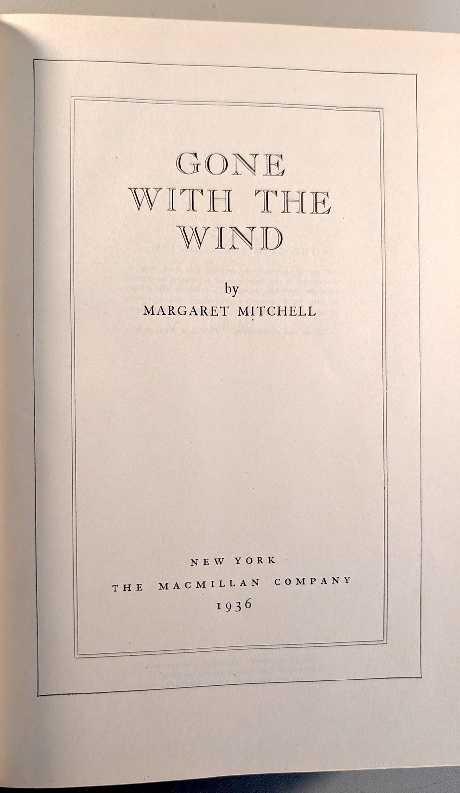 Gone With The Wind by Margaret Mitchell – TRUE 1ST ED / 1ST PRINT