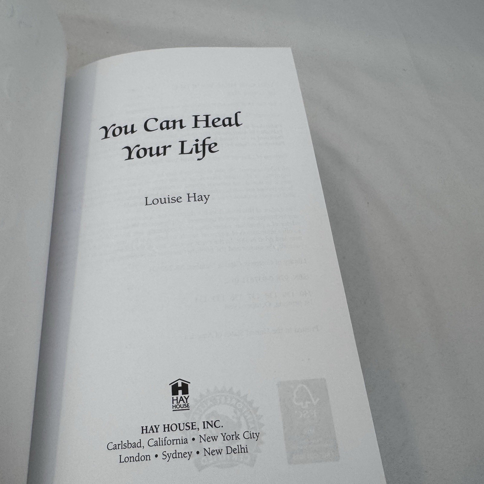 You Can Heal Your Life by Louise Hay Hay House Paperback Self-Help Bestseller”