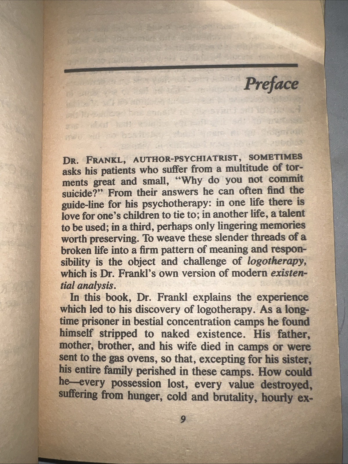Viktor E Frankl Mans Search For Meaning Revised & Updated Paperback 1985