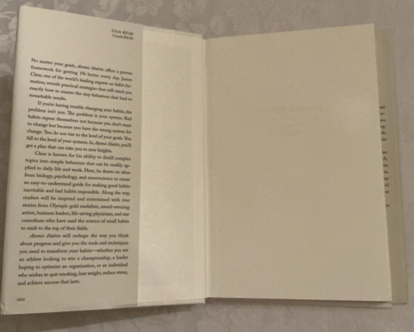 Atomic Habits by James Clear 2018 HC/DJ Avery Publishing 1st Edition