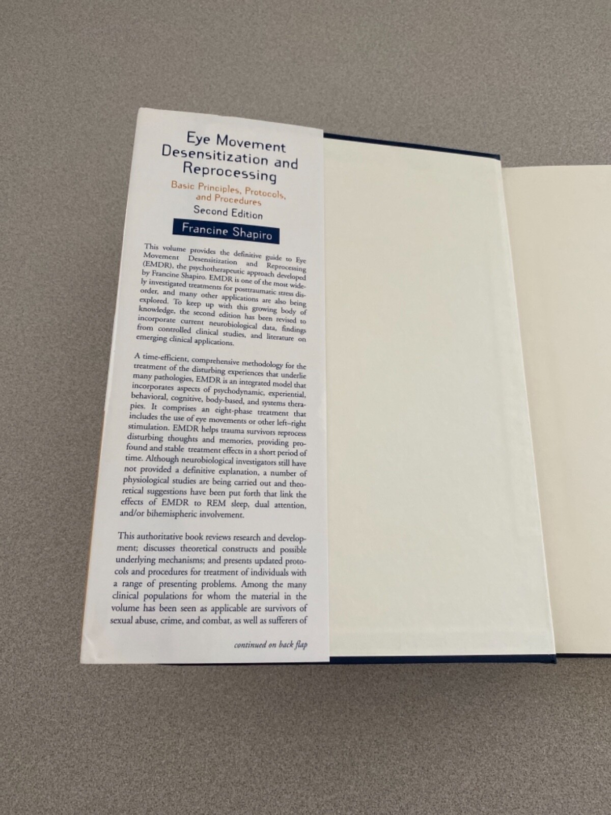 Eye Movement Desensitization And Reprocessing Second Edition By Francine Shapiro