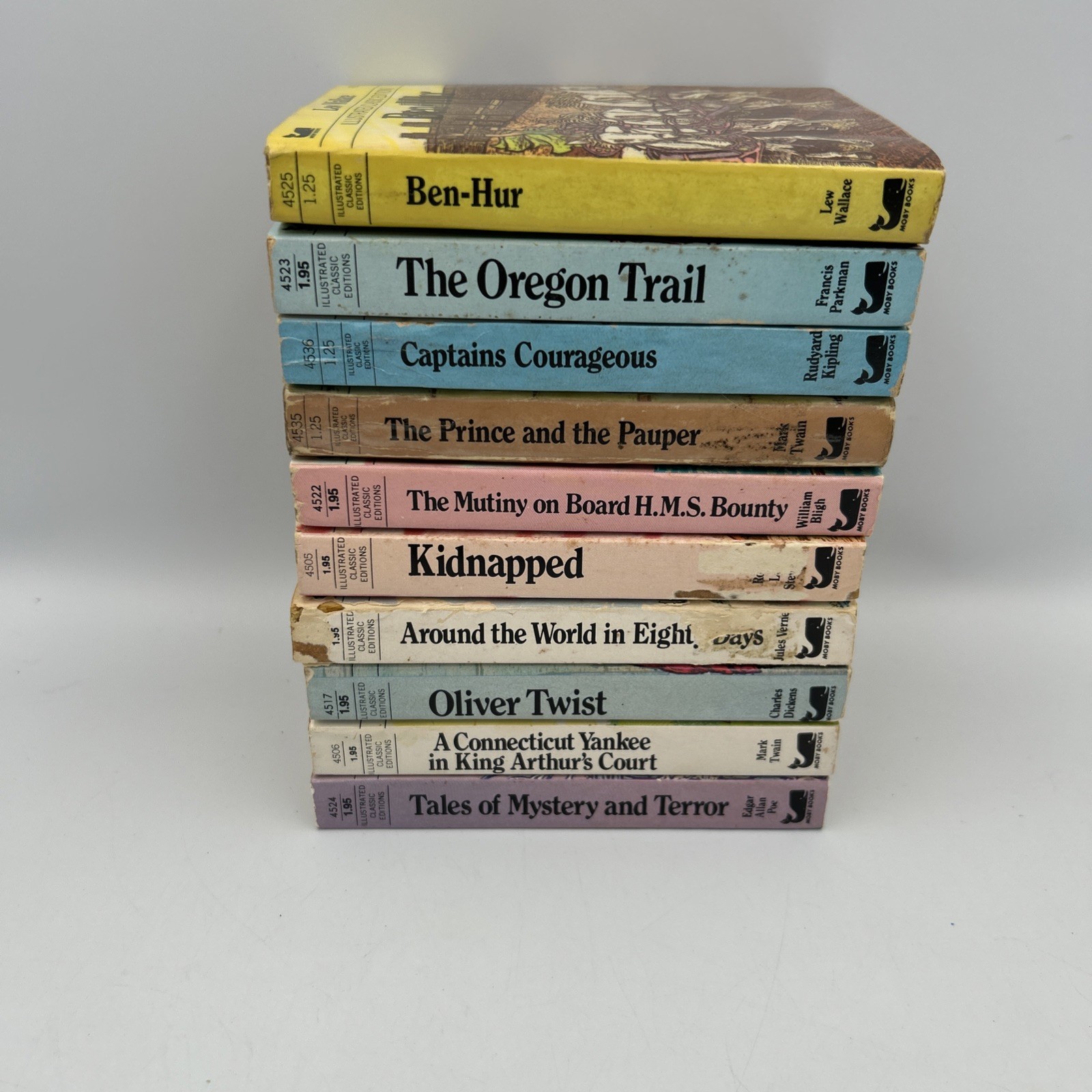 Lot Of 10 Moby Books Illustrated Classic Editions Mini Paperback Books 1970’s
