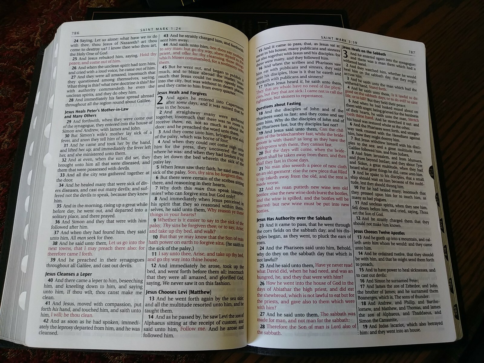 KJV Genuine Leather Brown Bible Thinline Large Print Thumb Indexed Cowhide NEW