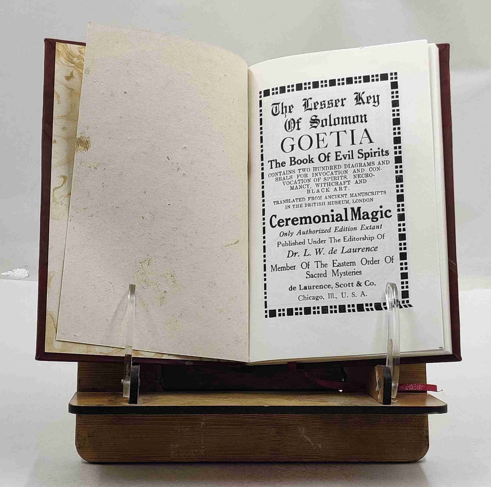 The Lesser Key of Solomon Goetia The Book of Evil Spirits 1916 [Leather Crafted]