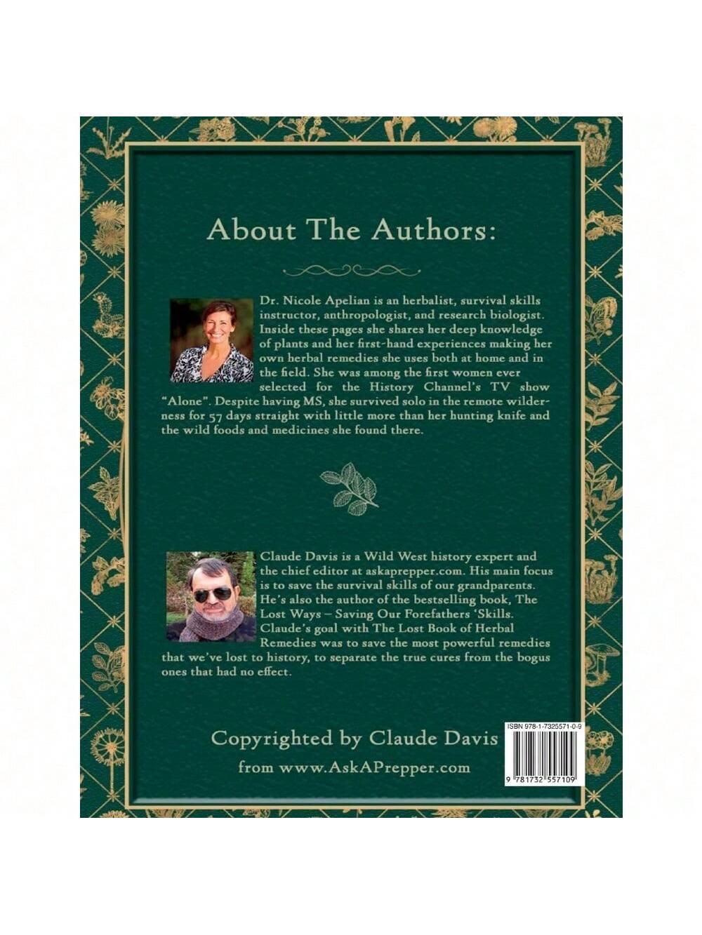 The Lost Book of Herbal Remedies Paperback Book