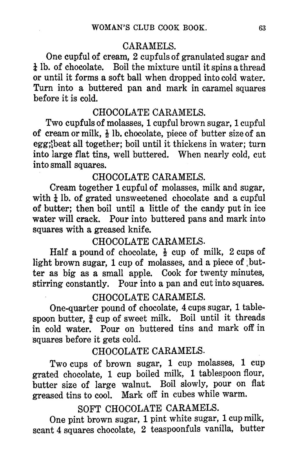 1908 Woman’s Club Cook Book Of Southern Recipes 256 Pages