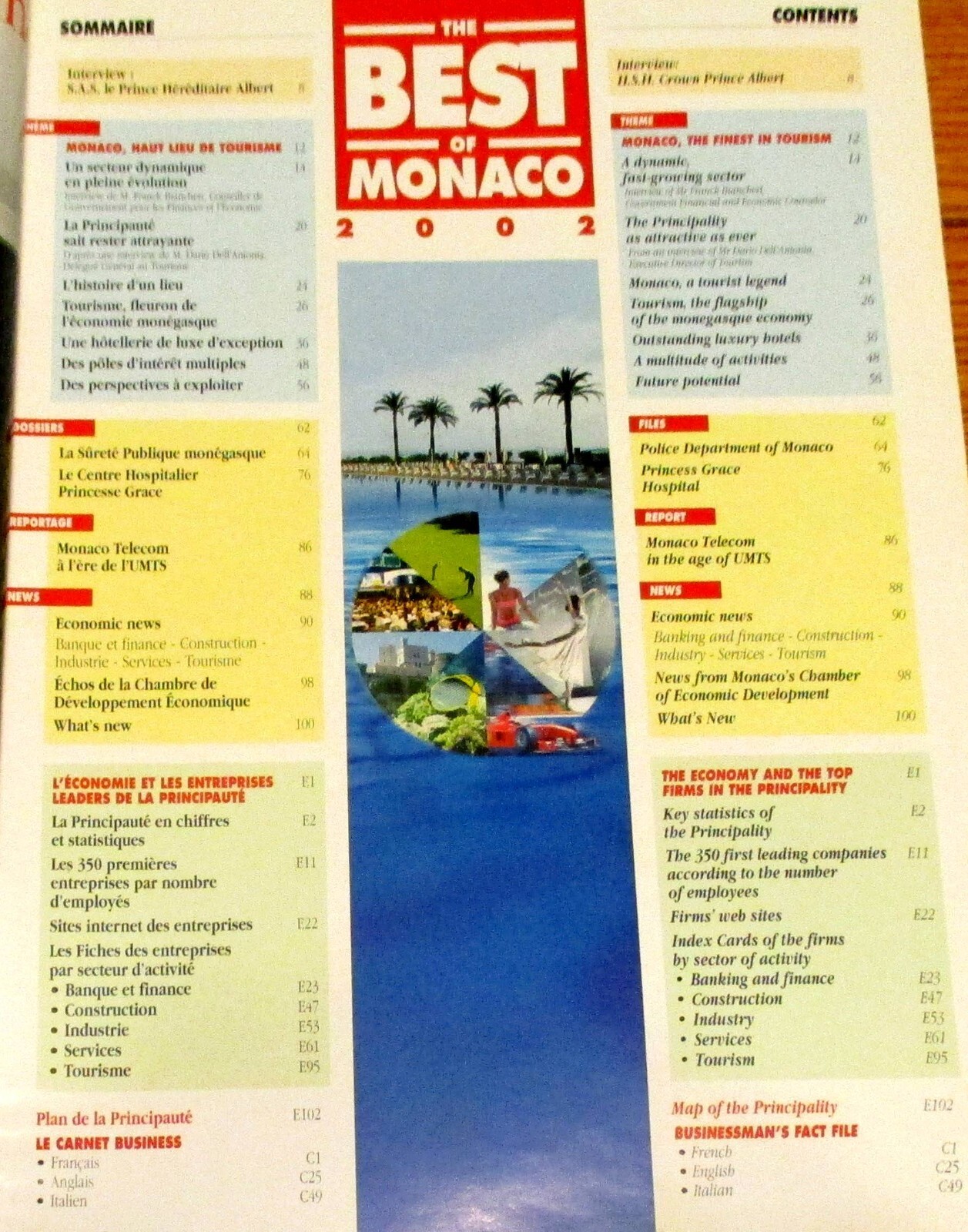 2002 The Best of Monaco Softcover Book Monaco The Finest in Tourism 174 Pages