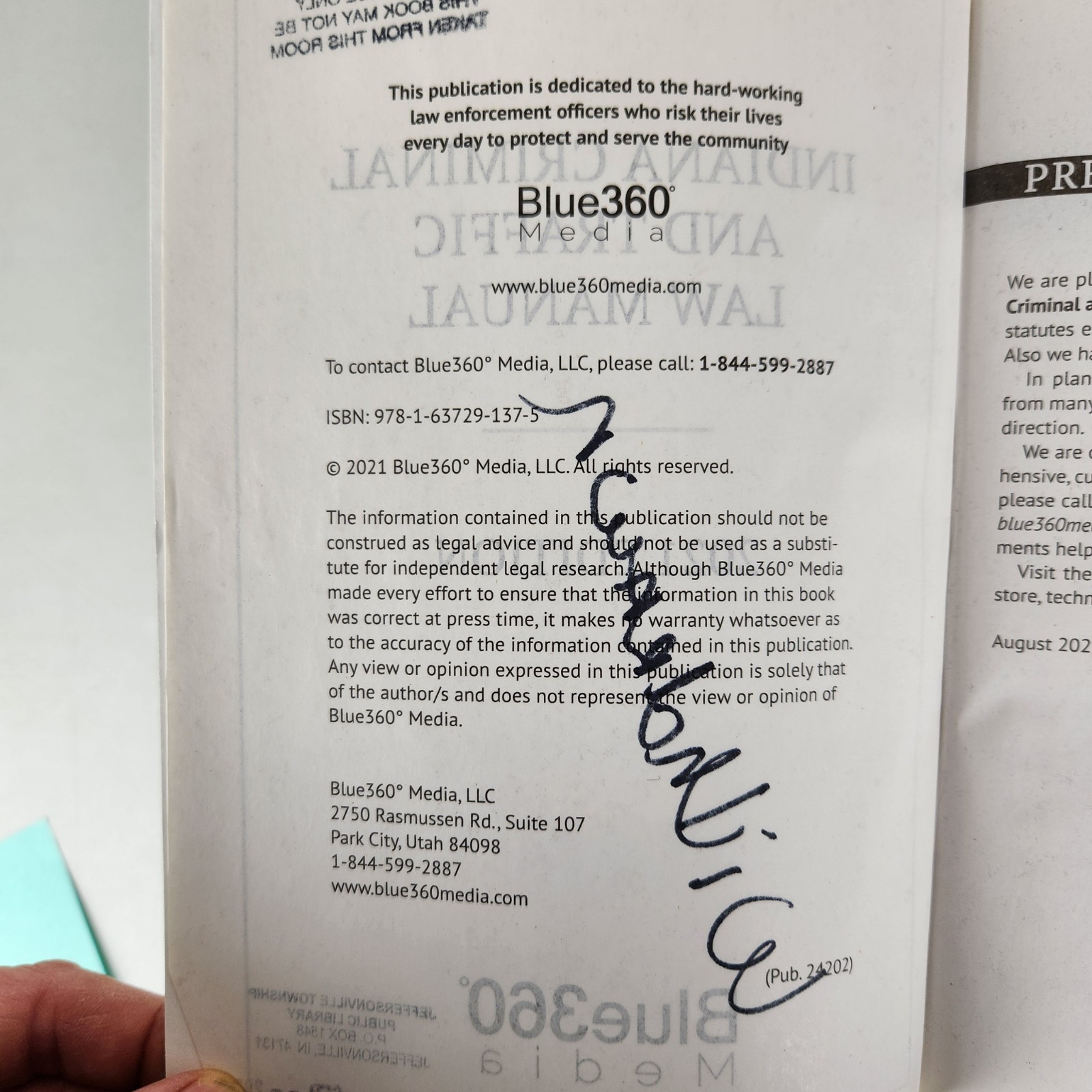 Indiana Criminal And Traffic Law Manual 2021 Edition Blue360 Media