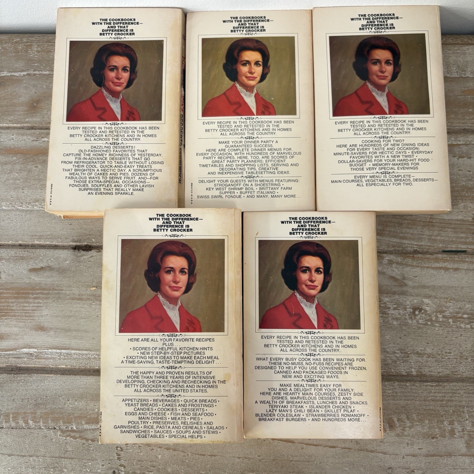 Vintage Cooking With BETTY CROCKER 5-cook Book Boxed Set Special Edition 1970s