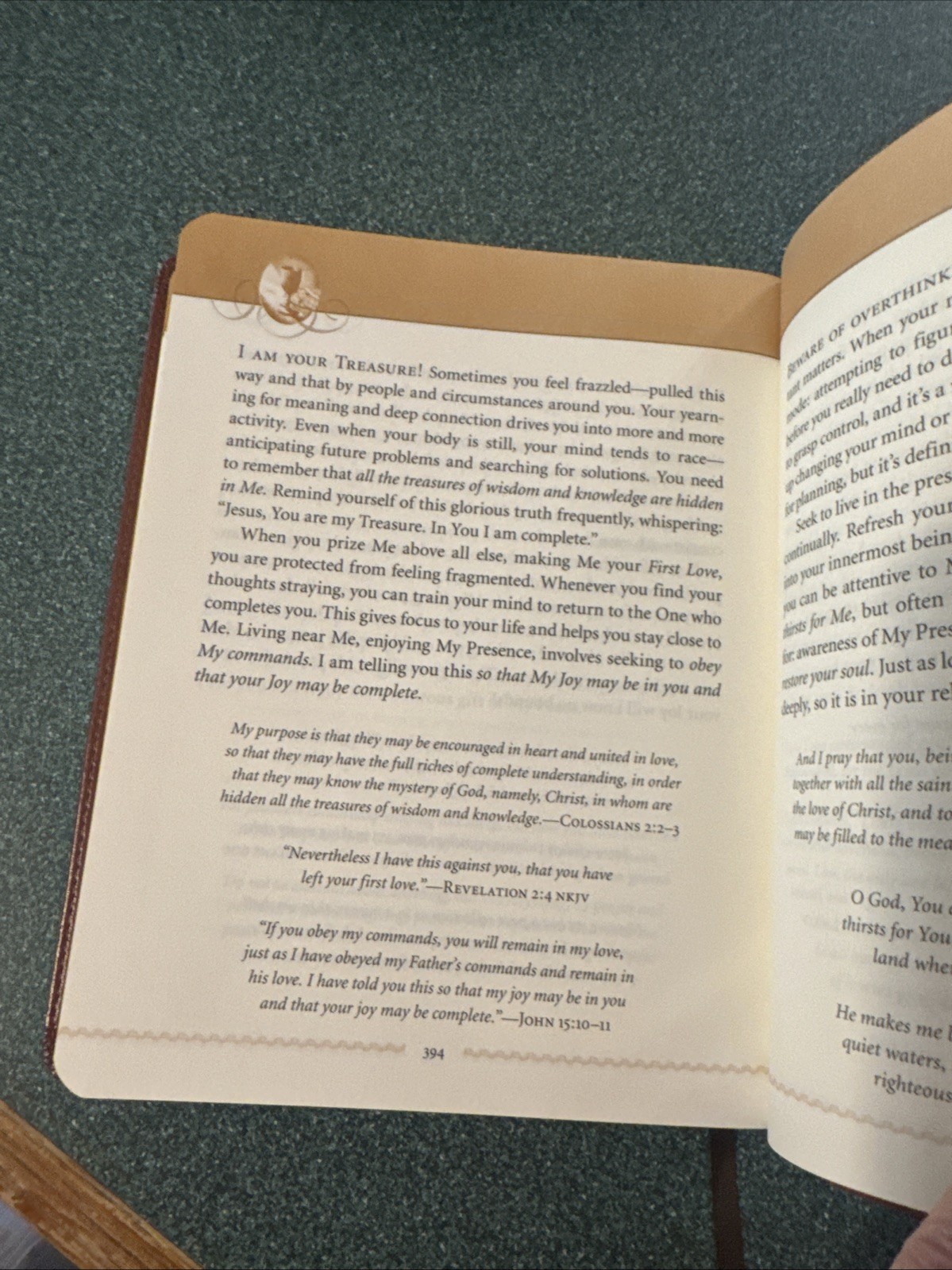 JESUS CALLING LEATHERBOUND SARAH YOUNT 365 DAY DEVOTIONAL 6.5 X 8.5” NEW